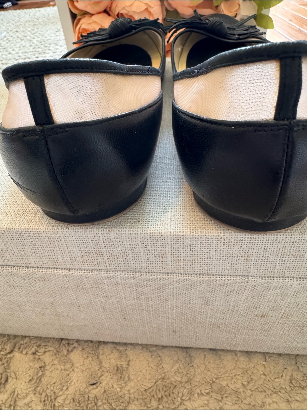 Givenchy Black Leather Ballet Flats with Knotted Tassel - Picture 2 of 4